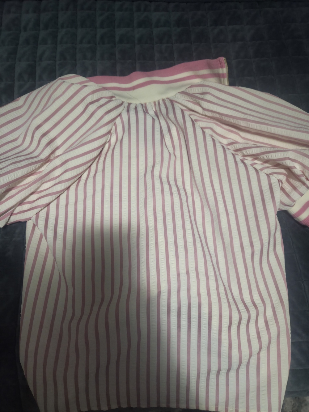 entro Pink & White Striped Short-Sleeve Polo - Picture 4 of 5